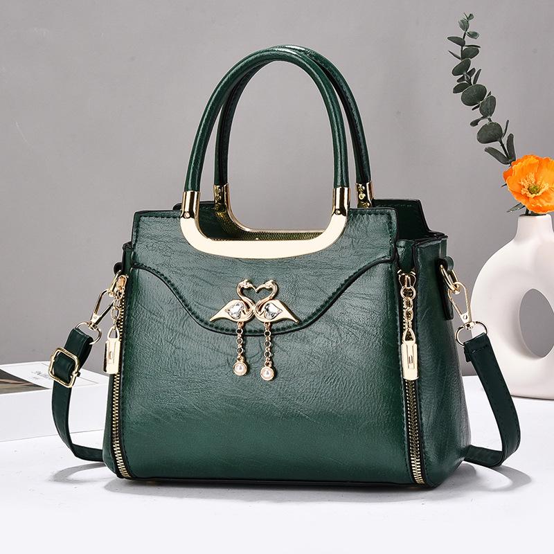 Новая сумка через плечо в стиле ретро, сшитая сумка на молнии, простая, большая вместимость, модная сумка через плечо, чтобы отправить маме