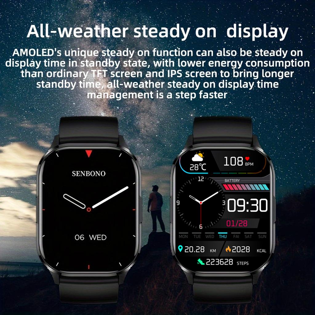 AIR3 Smart Bracelet Sports Watch 2.01Inch AMLOED Touch Screen Fitness Tracker IP67 Waterproof