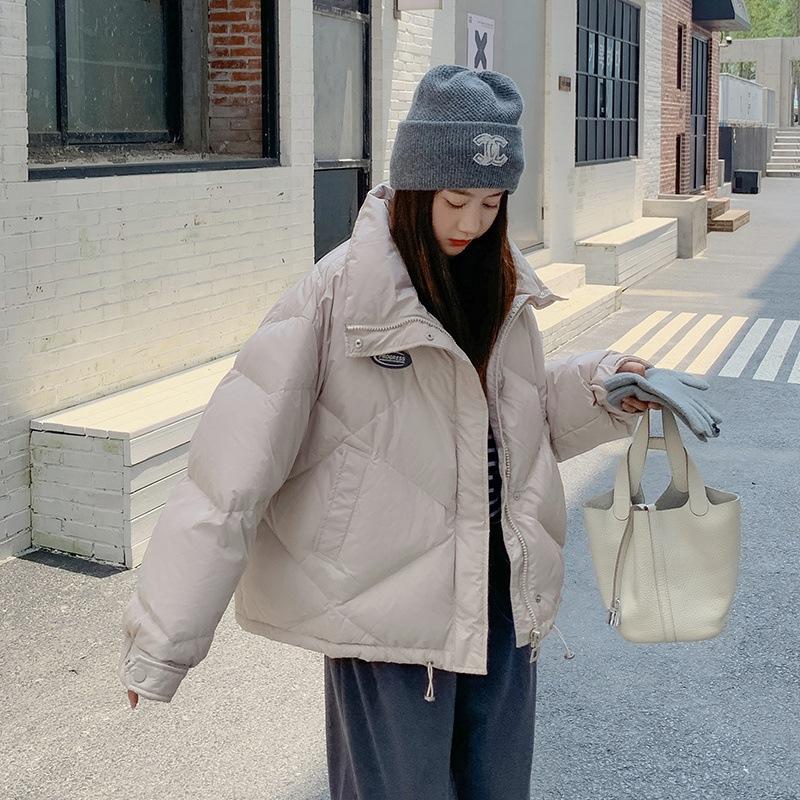 Новые зимние женские короткие парки, куртки, повседневные, толстые, теплые, с капюшоном, узорчатое пальто, женская зимняя верхняя одежда, свободная куртка, парки