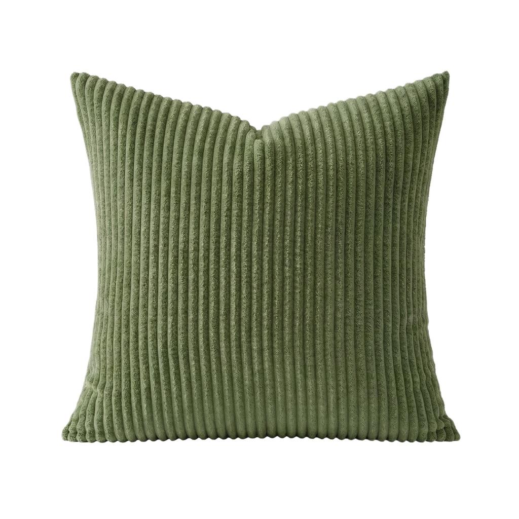 Fine Stripe Corduroy Throw Pillow Cover For Living Room Sofa