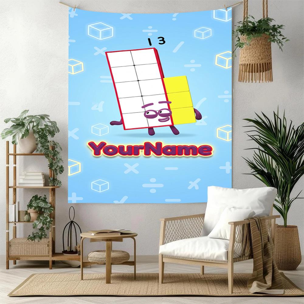 Numberblocks Custom Your Name Wall Decor Tapestry Art For Pet Memorial Birthdaywedding Party Backdrop Family Gift