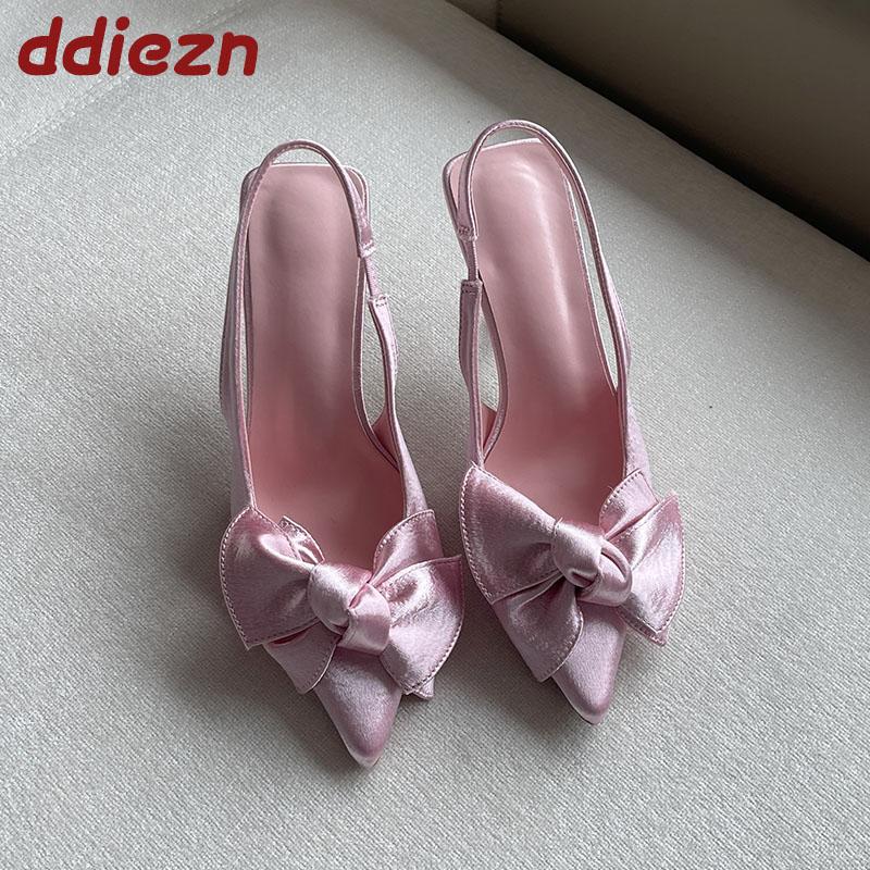 Мода Розовый Мода Острый Носок Женские Туфли Босоножки На Высоком Каблуке Женская Обувь Слипоны Повседневная Женская Обувь Босоножки Туфли Лодочки