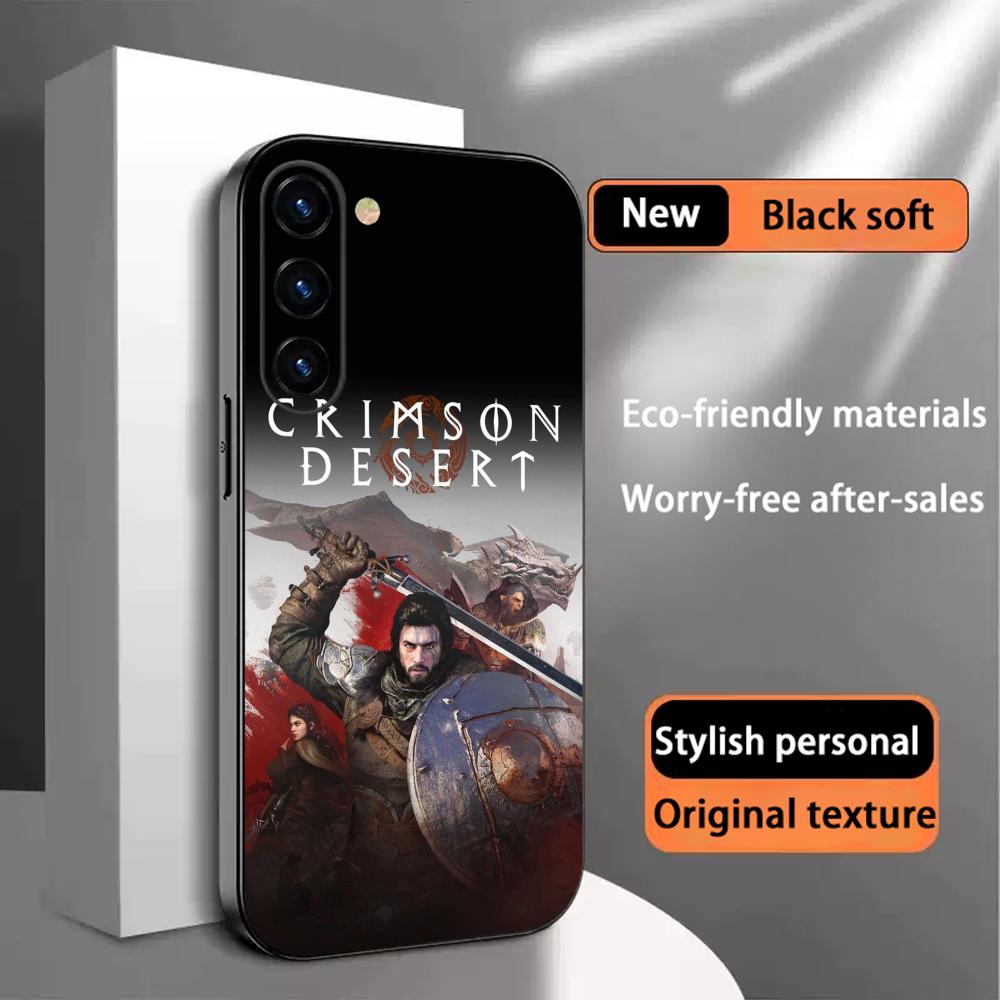 Crimson Desert hot game poster Phone Case For Samsung Galaxy S26 S25 S24 S23 S22 S21 Plus Ultra Note20 Soft Black