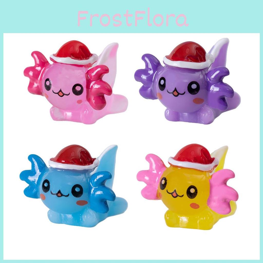 Colorful Resin Craft Christmas Hexagonal Dragon Snow Globe Miniature Cartoon Decoration