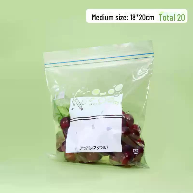 Food-Grade Sealed Ziplock Bag for Refrigerator Storage, Thick and Durable.