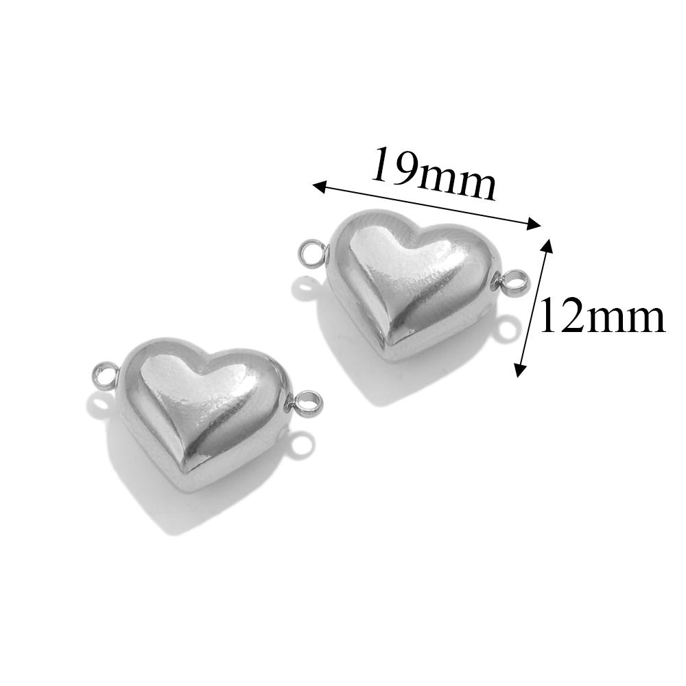 5 шт. Подвески-соединители из нержавеющей стали с двумя отверстиями для браслетов, ожерелий, изготовления ювелирных изделий, DIY, в виде сердца, банта, золотистые, коннекторы