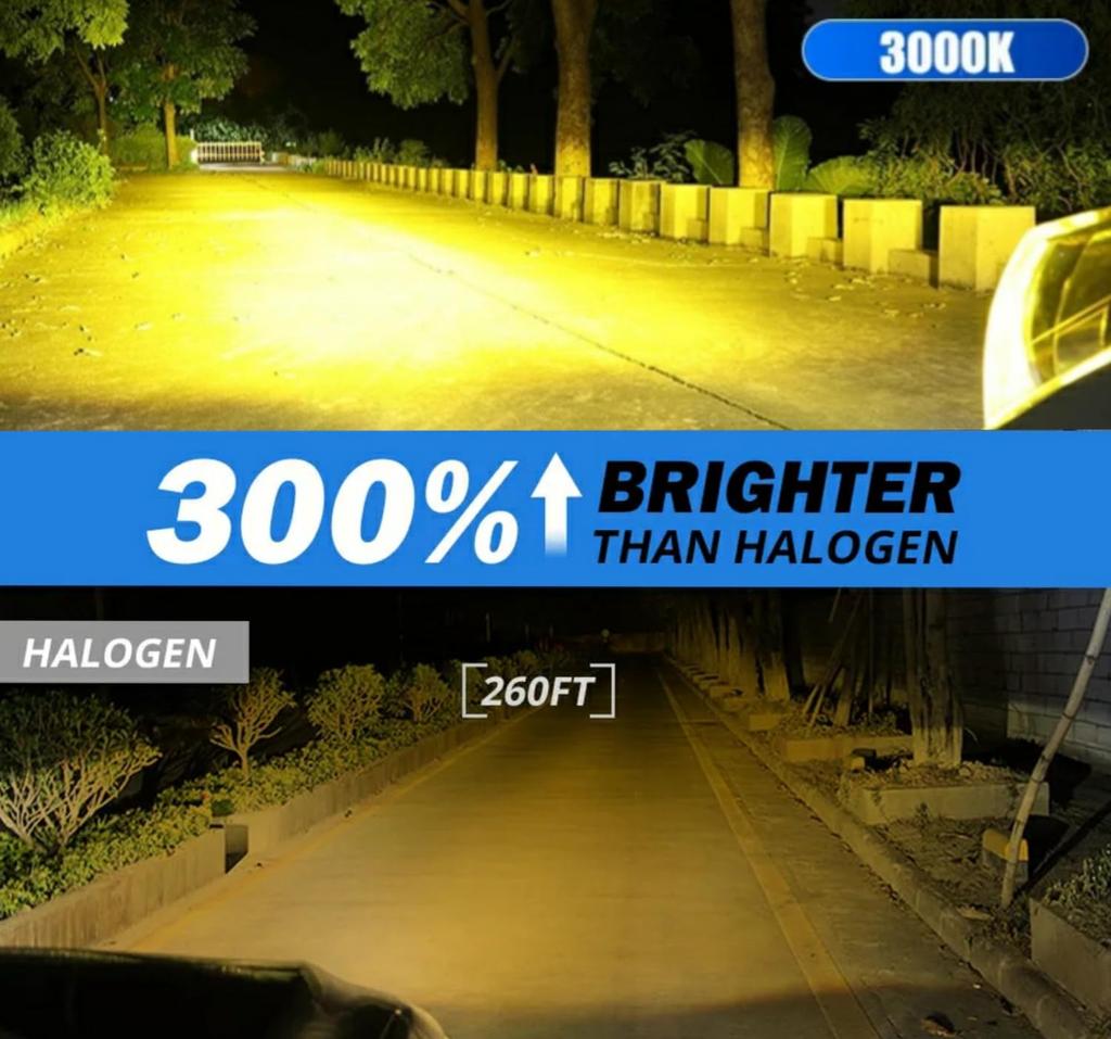 Super Bright H7 LED Headlight, Ideal for Motorcycles, Cars, Bikes, Yellow, Yellow, 12 V,