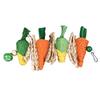 Bird Carrot Chewing Toy Teeth Grinding Colorful Boredom Relief Parrot Chew Toy for Hamsters Rabbits