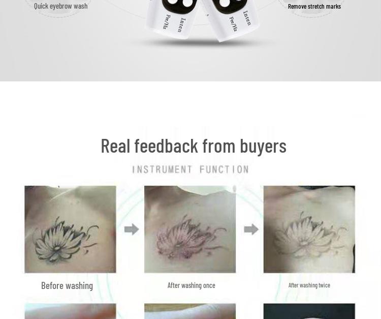 Портативная пикосекундная лазерная ручка для удаления татуировок, веснушек и бровей с красным и синим светом