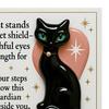 Pocket Hug Medieval Black Cat with Positive Card Emotional Support Pocket Black Kitten Token Animal Decoration Inspirational Gift