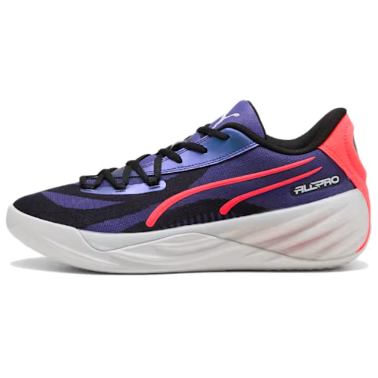 Puma Мужские низкие баскетбольные кроссовки All Pro Nitro, противоскользящие, износостойкие, фиолетовые 311258-01