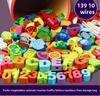 Игра из деревянного бисера: 100 зерен с цифрами, буквами, городским транспортом, фруктами и овощами для детей