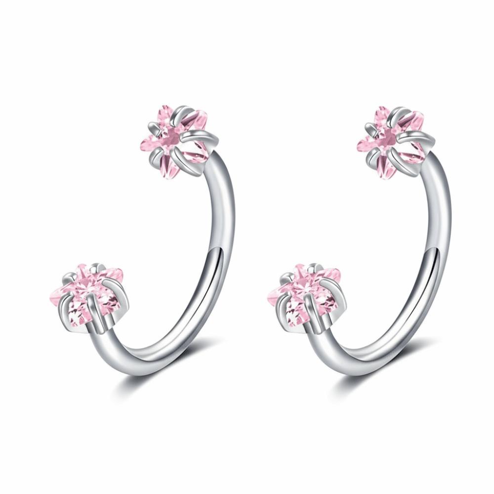2 PCS Elegant Nose Ring Stainless Steel Daith Piercing Jewelry Cartilage Helix Earrings Daily