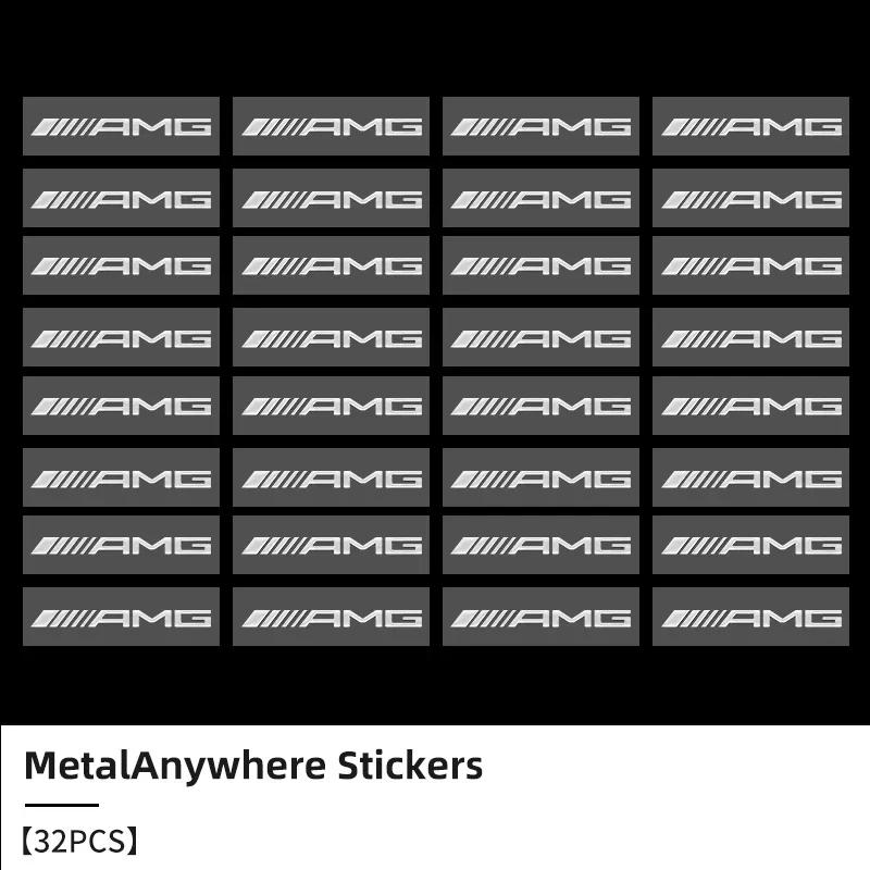 WHJ6 3D Metal Car Emblem Letter Decorative Stickers Badge Decal For Mercedes Benz AMG W204 W205 W203 W211 W201 W210 GLE GLC GLS CLA
