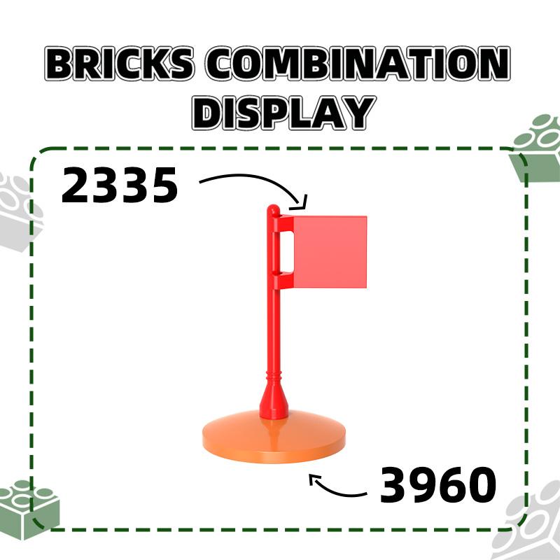 204 шт./лот 2335 Флажок-вилка Строительный блок Детали Moc Аксессуары Совместим с featuring Brick Игрушки для детей Идея подарка Коробка
