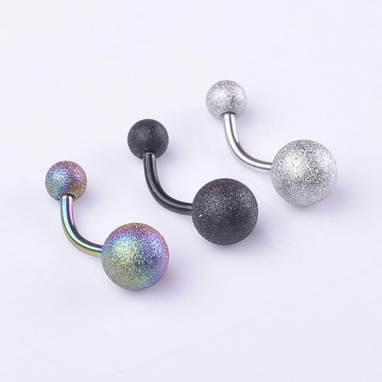 Limeimei сексуальные женские кольца из нержавеющей стали с двойным шариком, штангой, кольцо для пупка, ювелирные изделия для пирсинга