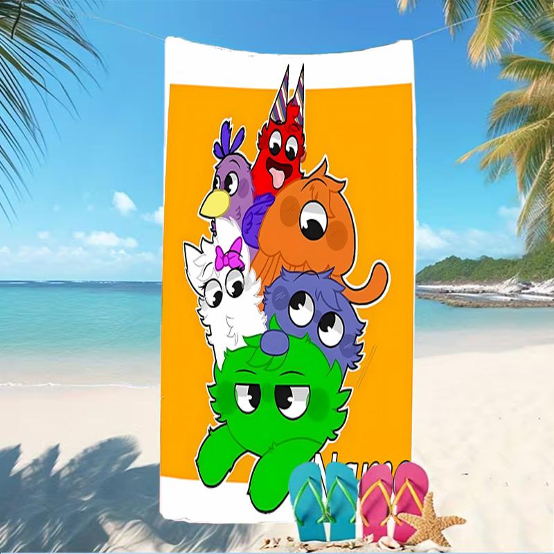 Customizable personalized beach towels Garten Of Banban themed designs.Suitable for the beach, yoga, sports;ideal as beach accessories