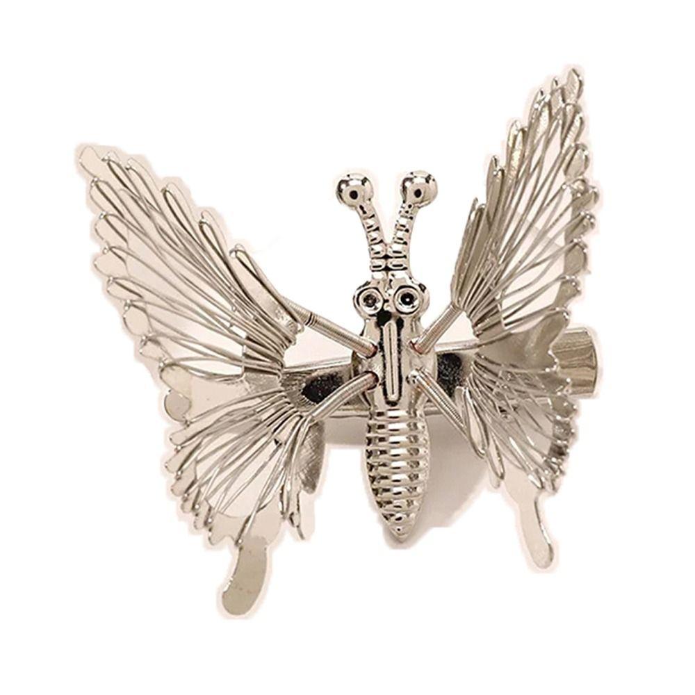 Gold Silver Moving Butterfly Hairpin Spring Hollow Out Butterfly Wings Butterfly Hair Clip Hair Decor Headdress Bangs Hairclip