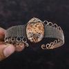 Asteroid Jasper Bangle Copper Wire Wrapped Gemstone Cuff Bracelet Handmade Wire Wrap Jewelry Adjustable Bangle Copper Jewelry Gift For Women