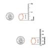 925 Sterling Silver Small Rose Gold-Plated Zirconia Huggie Hoop Earrings for Women Teen