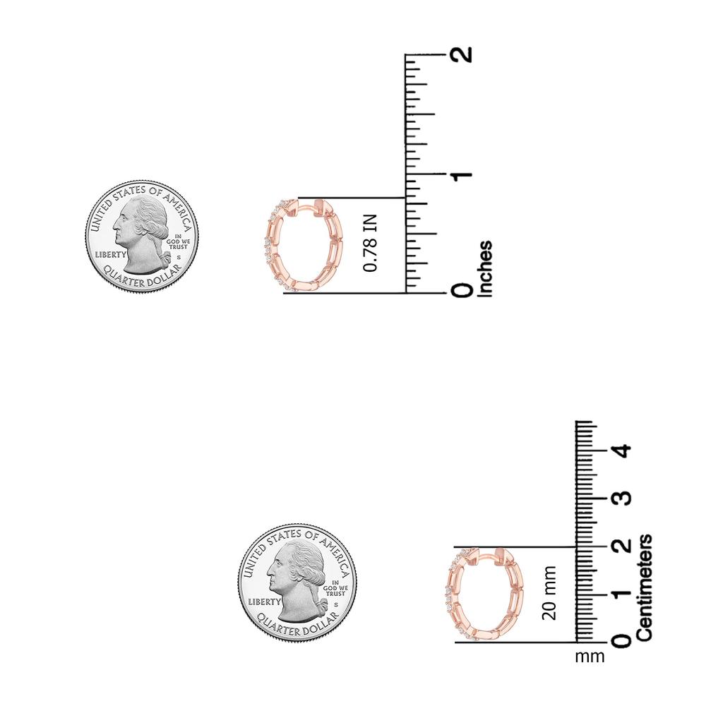 925 Sterling Silver Small Rose Gold-Plated Zirconia Huggie Hoop Earrings for Women Teen