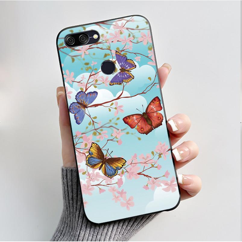 For Asus Zenfone Max Plus M1 ZB570TL X018 Case Fashion Butterfly Flowers Soft Black Silicone Cover For Asus Max Plus M1 Bumper