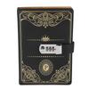 A5 Notebook Combination Lock Black Gold Retro 300 Pages Smoothing Ruled Paper Notebook for School