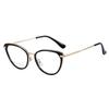2Pcs  New Cat Eye Myopia Glasses For Women Ladies Nearsighted Eyewear Minus Blue Light Blocking Computer Eyeglasses