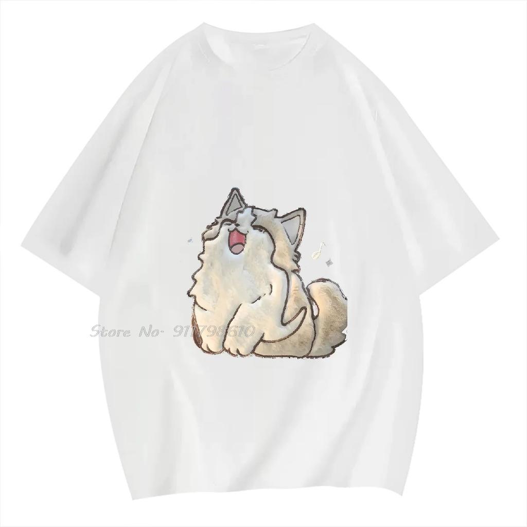 Модная забавная хлопковая футболка с принтом мультяшного кота, летняя повседневная футболка оверсайз в стиле Харадзюку с круглым вырезом, мужская одежда, унисекс топы и футболки