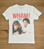 1984 WHAM Джордж Майкл Эндрю Риджли Футболка Полный Размер Белая футболка Унисекс Футболка