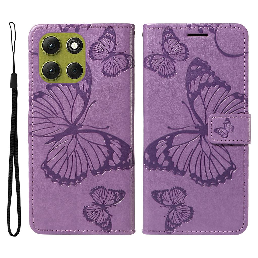 For Motorola Moto G86 5G/G86 Power 5G Wallet Case Floral Butterfly Imprinted Leather Phone Cover Stand