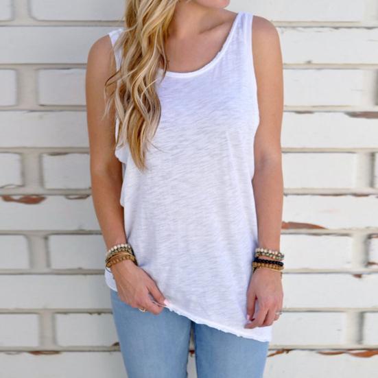 Women Vest Sleeveless Backless Ladies Back Cross Off Shoulder Vest T-shirt Streetwear