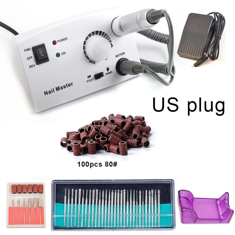 30 шт., 30000 об/мин, электрическое оборудование для маникюра, сверла для ногтей, фрезы, шлифовальный аппарат