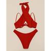 New Cross Halter Push Up Bikini Women Underwire Swimsuit Sexy Two Piece Swimwear Summer Beach Bathing Suit Bikini Set