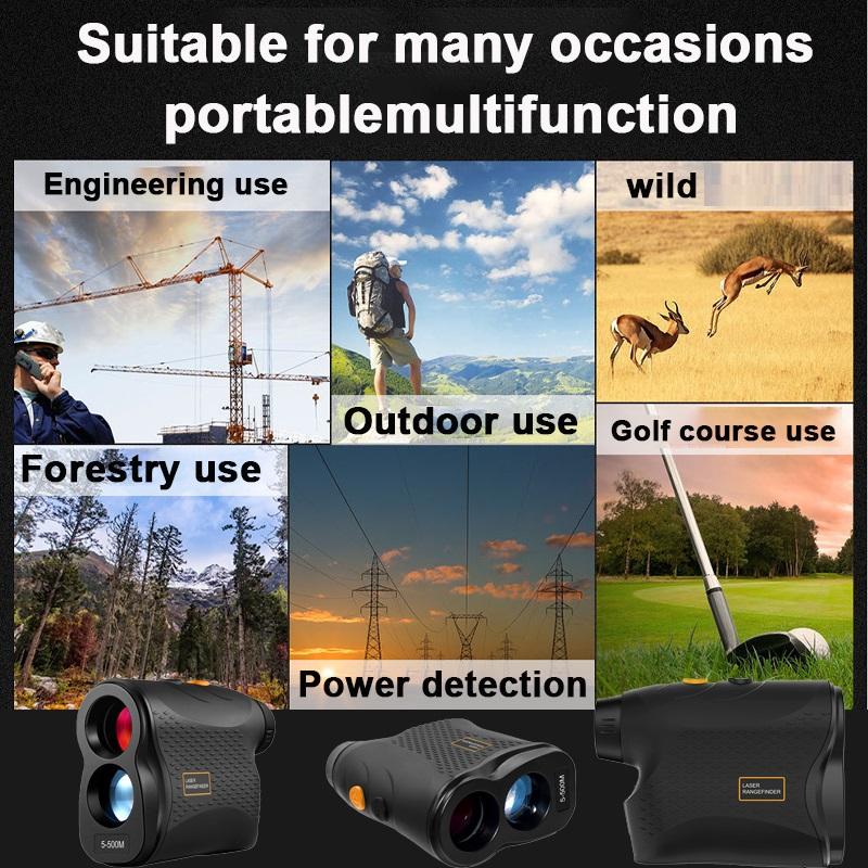 Laser Rangefinder - 500M/600M/900M for Golf & Hunting, Professional Distance Meter with Slope Switch