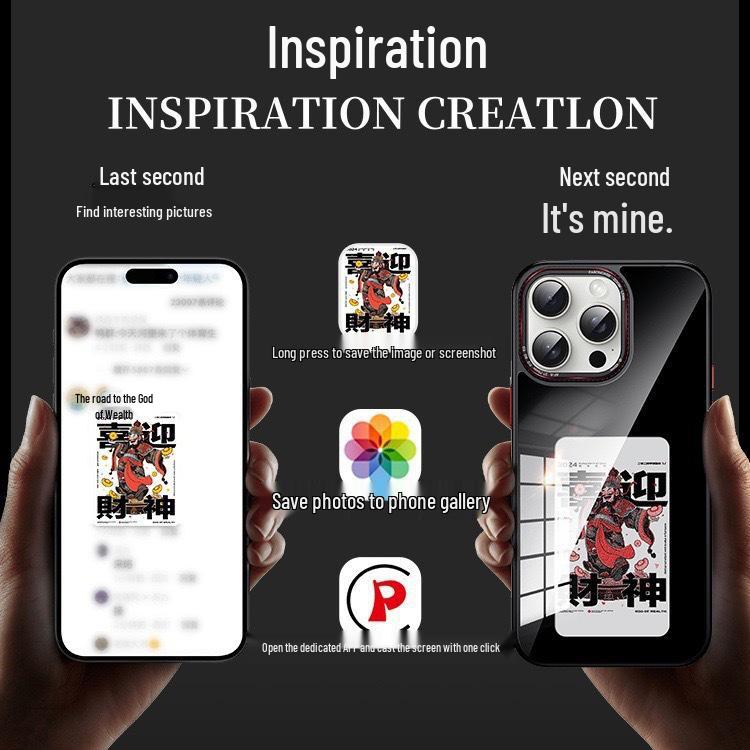 AI Smart NFC Screen Mirroring E-ink Phone Case for iPhone 13-15 - Customizable and Durable
