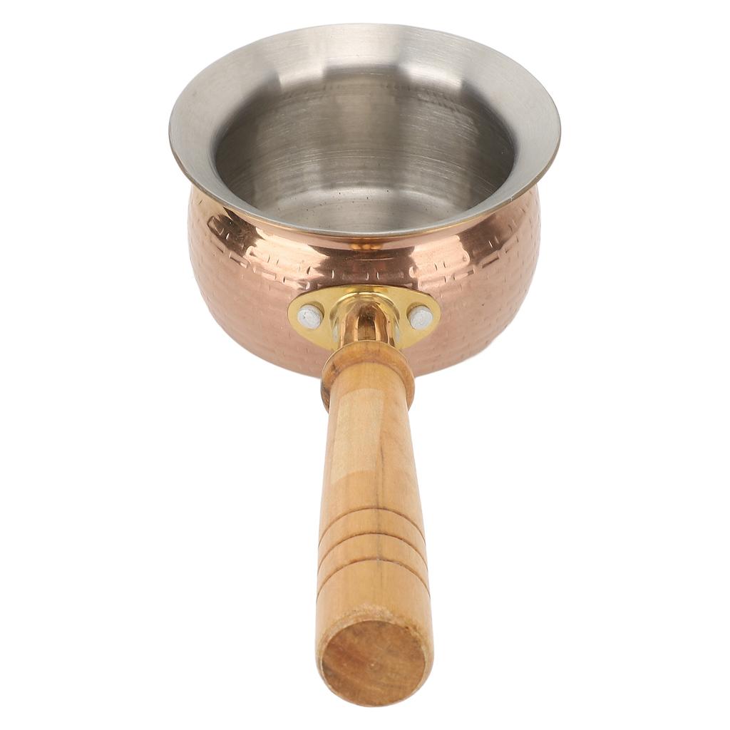 Подогреватель масла из нержавеющей стали, маленькая кастрюля, многофункциональная кастрюля для плавления масла, кастрюля с деревянной ручкой 