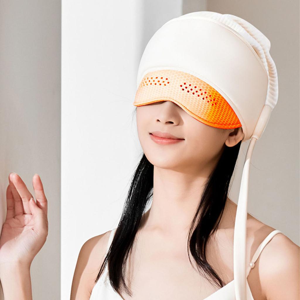 Electric Head Massager Electric Migraine Relief Cap Massager 3-Speed Eye Cover Eye & Head Massager for Stress Relief