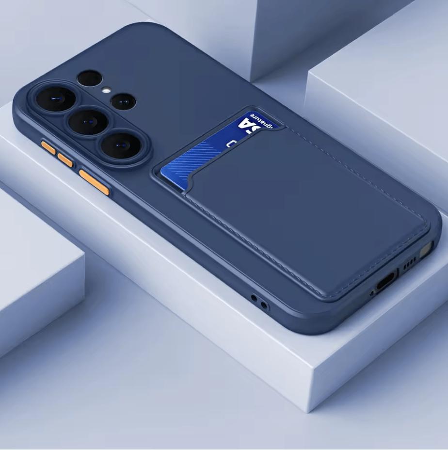 Силиконовый чехол-кошелек с карманом для карт для Samsung S26 S25 Edge S24 S23 S22 S21 S20 FE Ultra Plus, противоударный, мягкий, с держателем для карт