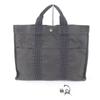 Great HERMES Tote Bag Her LineMM Canvas with Serie buttons gray polyamide Women Used