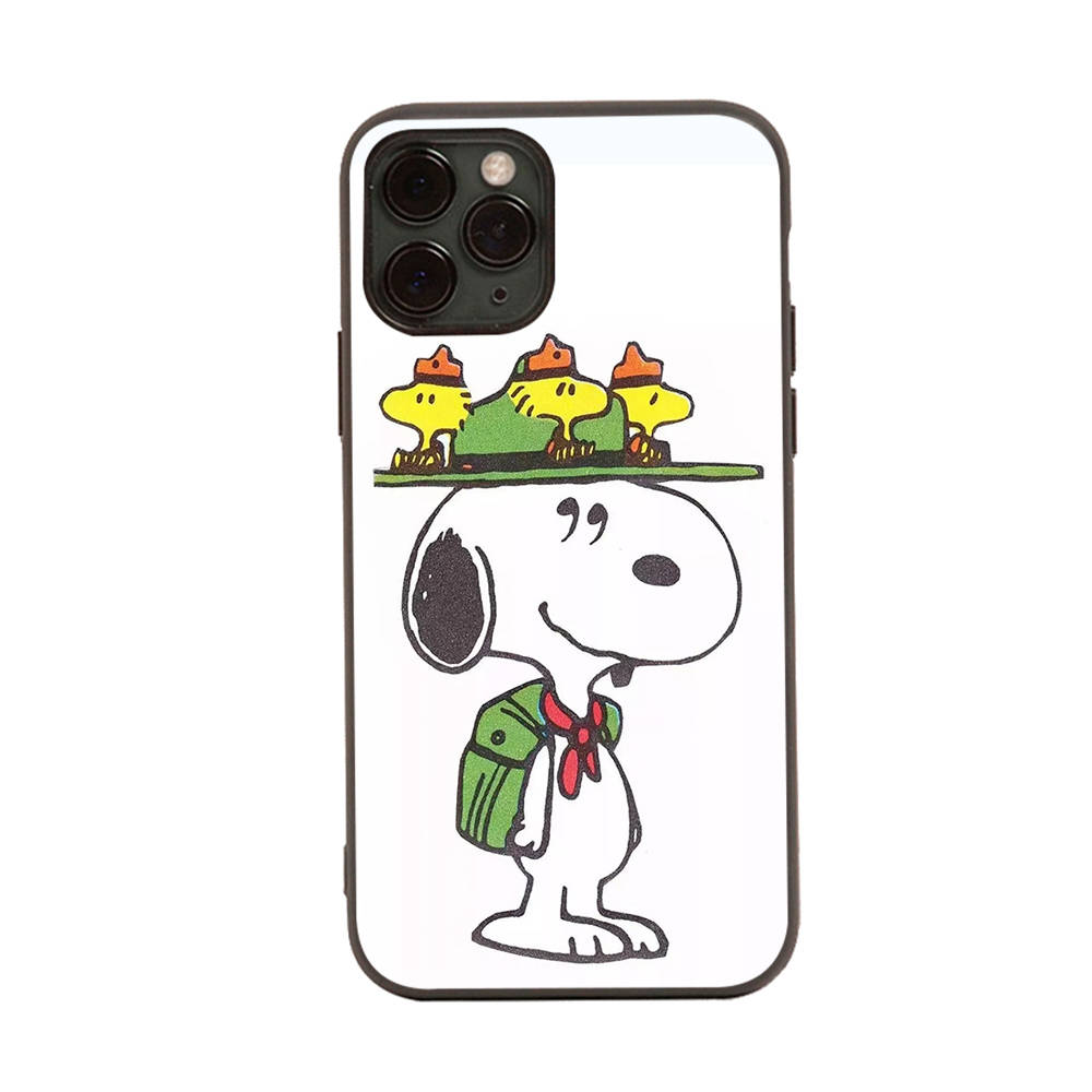 SM14 Snoopy Cartoon Black Sofe Case for Samsung Note 20 Lite S24 Ultra S23 A03 A05 A06 A11 A71 A15 A16 A13 A24 A25 A33 A52 A53 A50 M55 M35 Plus