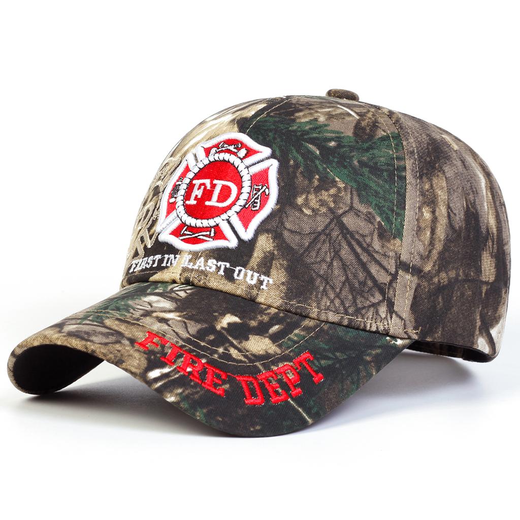 Unisex FIRE DEPT Letter Embroidery Baseball Caps Outdoor Adjustable Spring and Autumn Casual Sunscreen Hat