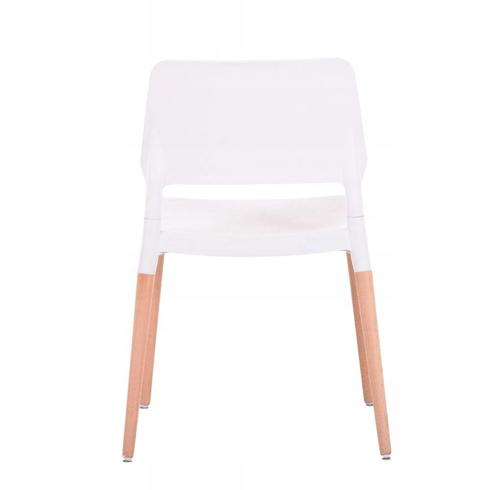 Modern TARCENTO chair white + wooden legs