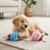 Food Shape Squeaky Pet Toy Dual Color Cat Play Toy Cute Design Ice Cream Toy  For Cat