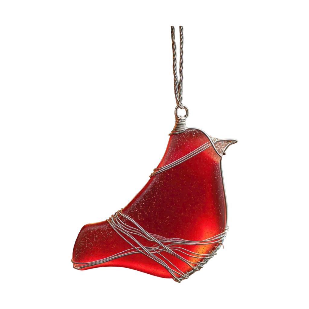 Акриловая подвеска в виде птицы, плоская 2D-подвеска, рождественское декоративное украшение.