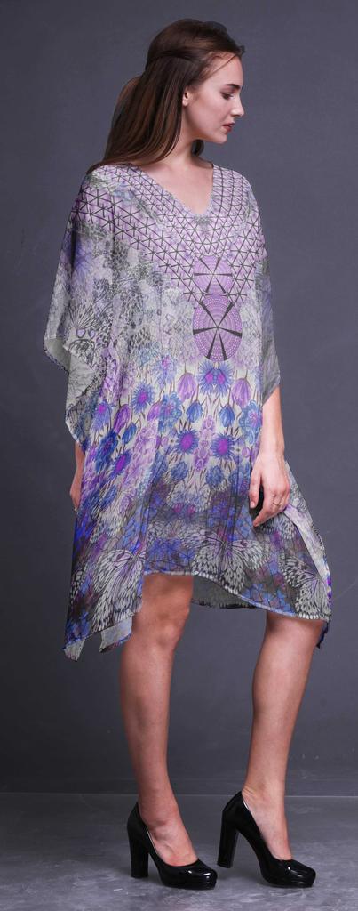 Phagun Ladies Plus Size Kaftan Summer Wear Beach Coverup Kimono Kaftan-4X-5X