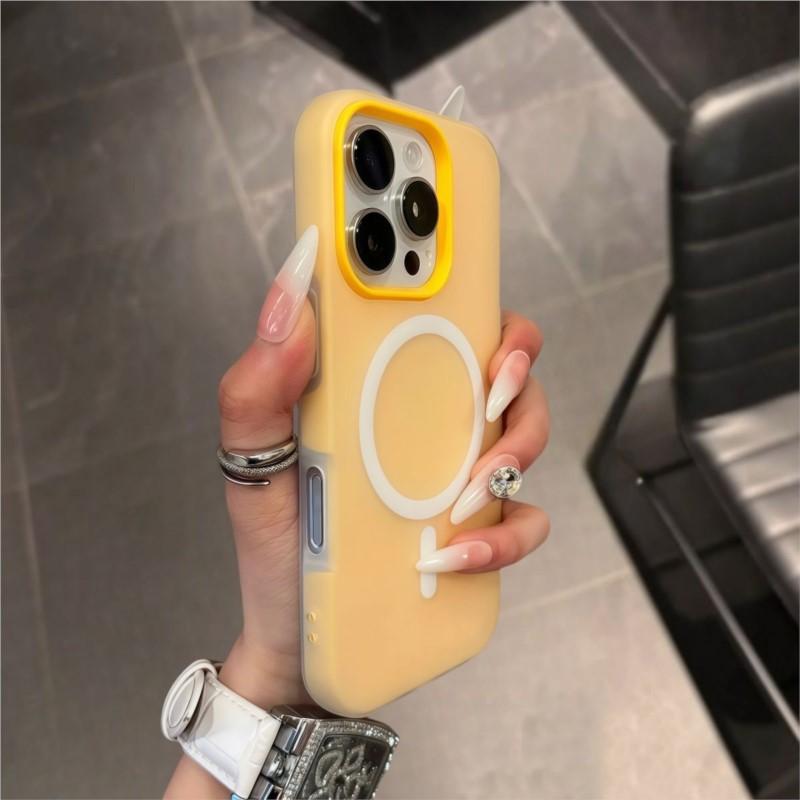 Роскошный чехол Magsafe конфетного цвета для iPhone 17 Air 16 15 14 Plus 13 12 Pro Max 11, магнитный, прозрачный, матовый, мягкий, для беспроводной зарядки