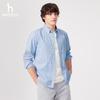 Мужская легкая рубашка HAZZYS 2025 Весна, в мелкую клетку, с длинным рукавом