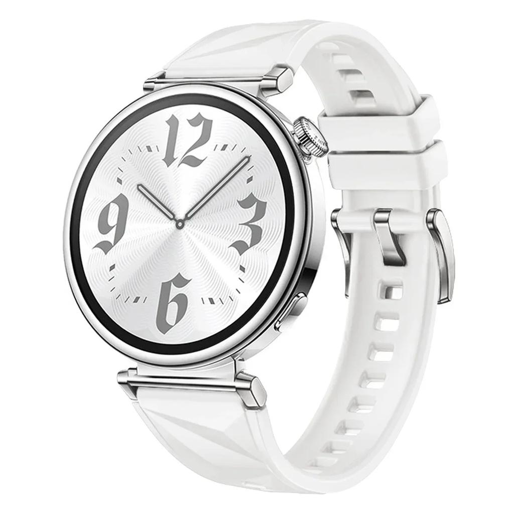 Новый силиконовый ремешок для Huawei Watch GT5/GT4 41 мм, официальный цвет, узор «Ледяной кристалл», браслет для Huawei Watch GT5 Pro 42 мм