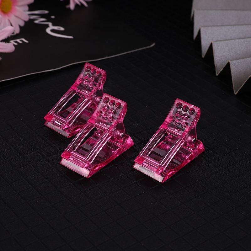 Прозрачный пластиковый зажим для типсов для быстрого наращивания и удлинения УФ-гелем - Инструмент для DIY маникюра